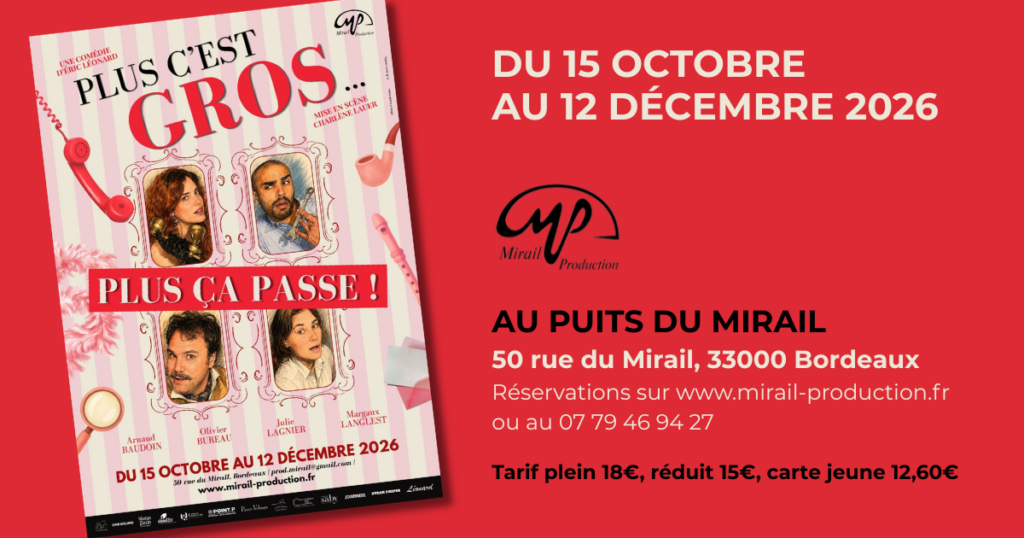 Affiche du spectacle Plus c'est gros... plus ça passe !